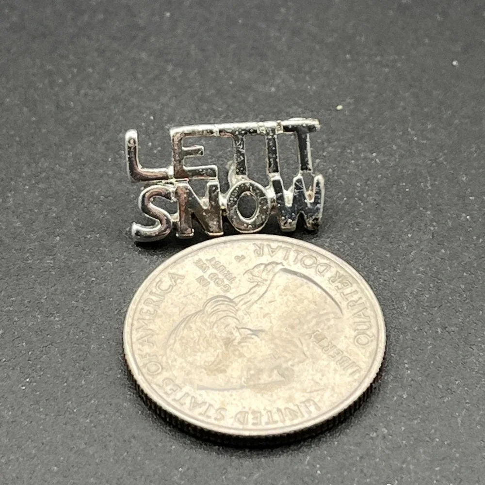 Let It Snow‎ Winter Silver Tone Lapel Hat Pin